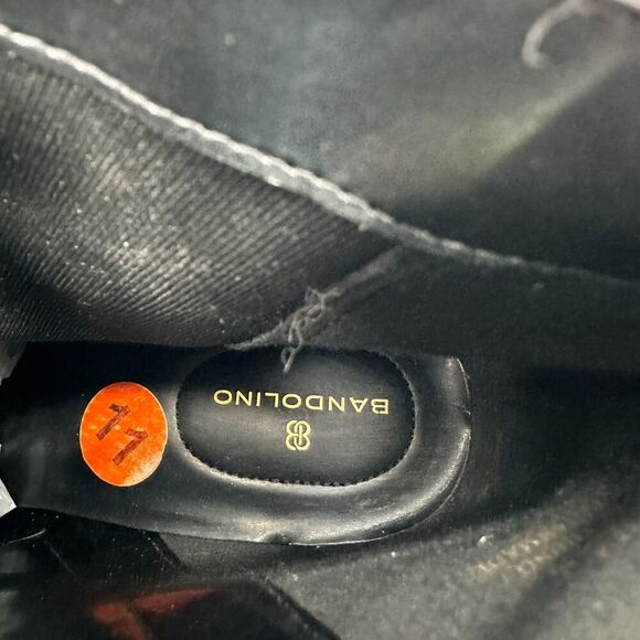 Bandolino BD Zoila Heel Ankle Booties Size 11 Black Leather Pointed Toe Studded - Picture 13 of 14